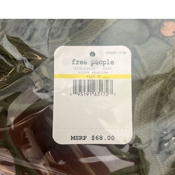 NWT FREE PEOPLE Adella Cami in Olive Sparrow, size Small - Picture 4 of 7